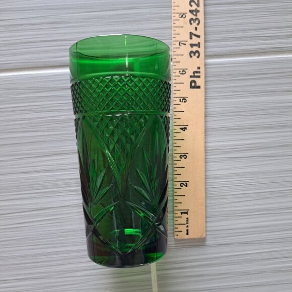 Cristal D'argues Durand Antique Emerald Cooler Green Glasses Tumbler - Picture 3 of 5
